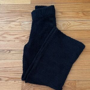 Skims Cozy Black Wide Leg Bottoms